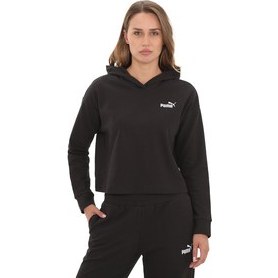 Resim Puma Ess Elevated Cropped Hoodie Kadın Sweatshirt Siyah 