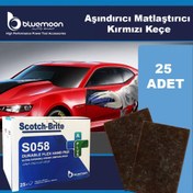 Resim Bluemoon Scotch Brite Aşındırıcı Matlaştırıcı Kırmızı Keçe 25 Ad. 