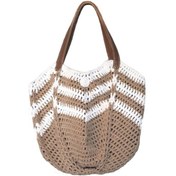 Resim Kadın Wayuu El Yapımı Taba Omuz Çantası Taba- Beyaz Taba - Beyaz 