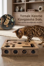 Resim Reyo Pet KediKür Kedi Tırmalama ve Oyun Kutusu - Tırnak Törpüleyici İnteraktif Kedi Oyuncağı 