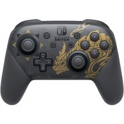 Resim Nintendo Switch Pro Controller Monster Hunter Rise Edition - İthalatçı Garantili 