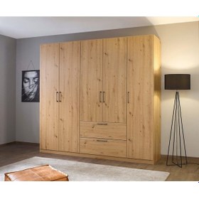 Resim Giyinme Dolabı - Çok Amaçlı Dolap - Gardırop 225 Cm-5 Kapaklı-2 Çekmeceli 