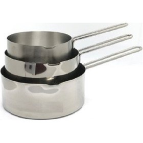 Resim Zagori Çelik Kaçerola Sosluk Sütlük Cezve 3'lü 12 - 14 - 16 CM 