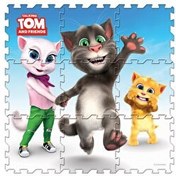 Resim Konuşan Kedi Tom ve Eva Yer Matı 