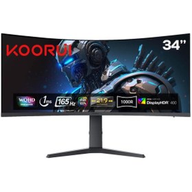 Resim Koorui 34" 34E6UC 165Hz 1ms VA WQHD (HDMI, DisplayPort) Curved Gaming Monitör 