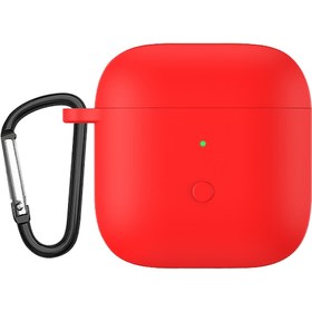 Resim Redmi Buds 3 İçin Tam Koruyucu Kulaklık Silikon Kılıf Kırmızı 