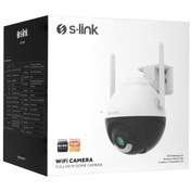 Resim S-LINK SL-PTZ04, Akıllı Güvenlik Kamerası, WiFi, 4Mpix, 3.6mm Lens, 25m. Gece Görüşü, Hareket algılama, İki Yönlü Ses, Micro SD Kartlı, TUYA Yazılım 