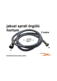 Resim Jakuzi Sprali Örgülü 2Metre 1/2-3/8 Uzun Taharat Matik Duş Hortum Diğer 