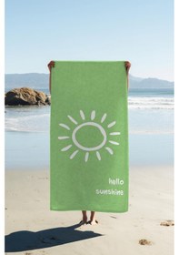 Resim Dijital Baskı Plaj Deniz Havlusu Hello Sunshine Desenli Peştamal Hvl0004 Renkli 