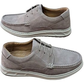 Resim Wexperon W379 Erkek Hakiki Deri Bağcıklı Loafer Comfort Ayakkabı Nubuk Vizon Siyah 