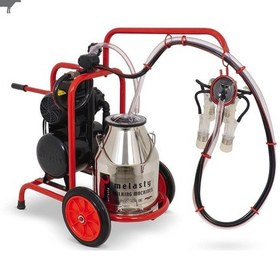 Resim Melasty Tekli İnek Süt Sağma Makinesi Paslanmaz Güğüm - Silikon Memelik Kuru Pompa 