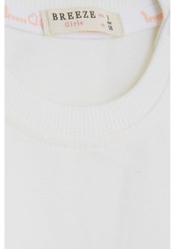 Resim Kız Çocuk Kız Baskılı Pamuklu Sweatshirt-13418-beyaz Beyaz 