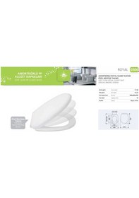 Resim Nkp Royal Soft Close Yavaş Kapanan Amortisörlü Klozet Kapağı 