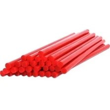 Resim Hayal 7mm Ince Mum Sıcak Silikon Çubuk Ince Kırmızı - 15LI Paket 