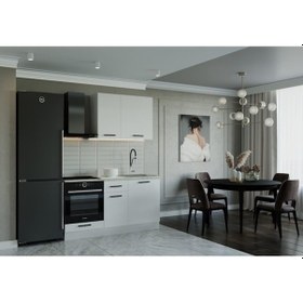 Resim Bedez Mutfak 160 Cm Tezgah Dahil Değil Beyaz 