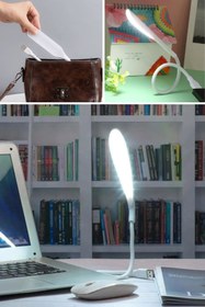 Resim Buffer ® USB Girişli 14 Ledli 3 Kademeli Dokunmatik Masa/Kitap Okuma Lambası Ledi Beyaz 