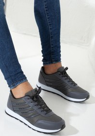 Resim Rona Gifts Erkek Füme File Detaylı Bağcıklı Günlük Düz Yumuşak Comfort Taban Casual Sneaker Spor Ayakkabı 