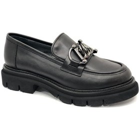 Resim Greyder 72192 Zn Urban Deri Comfort Casual Oxford Kadın Ayakkabı Siyah 