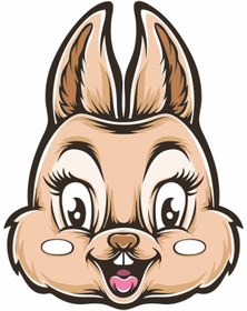 Resim UBGA GIFT Cute Rabbıt Tavşan 25 Cm Özel Tasarım Motor Kask Araba Duvar Stıcker Çıkartma 
