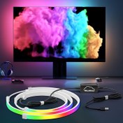 Resim Ekran Rengi ve Müzik ve Oyun ile Senkronize - Monitörler için Akıllı LED Şerit Işıkları, RGBIC Bilgisayar Işık Barları, USB Güçlü, Yazılım Kontrolü, Oyun ve Masa Dekorasyonu için İdeal, Oyun Kurulumu Geliştirme | Ekran Rengi ile Senkronize | LED Aydınlatma Şeridi, Işık Dekoru 