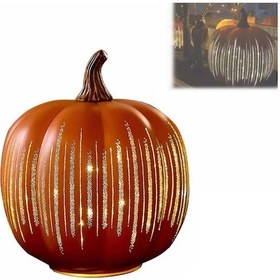 Resim Moveevo Turuncu Cam Kürdan Mühürlü Sebze Dekoru, Zamanlayıcı Ve Dahili Pil İle, 17x15x15 Cm, 415 G, Yenilikçi Işıklı Dekoratif Alet 