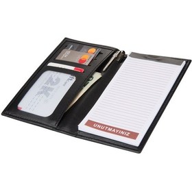 Resim 2K DERİ KALEMLİK NOTLUK CÜZDAN KLM-2 SİYAH 10X15,5 CM 
