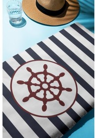 Resim Dijital Baskı Plaj Deniz Havlusu Dümen Desenli Peştamal Hvl0007 Renkli 