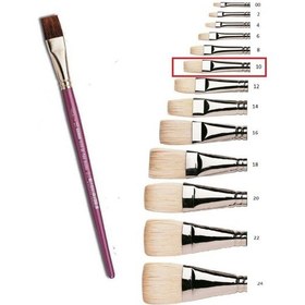 Resim Yağlı Boya Fırçası 10 Numara Samur Akrilik Boya Fırça No:10 Yatsı 