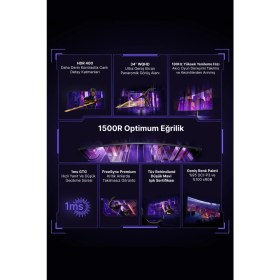 Resim Xiaomi Mi Curved 34" 180Hz 1ms Wqhd Gaming Oyuncu Monitör 2026 Model 
