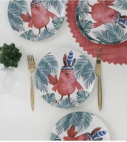 Resim Keramika Baykuş Pasta Tabağı 20 Cm 6 Adet - 17718 