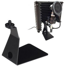 Resim Cbtx Teyun L Şeklinde Demir Üçgen Metal Mikrofon Standı Siyah 
