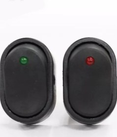 Resim Mr-132a-2 Oval Asw Serisi 12v 20amper Ledli On-off Anahtar Mavi Mavi 