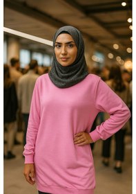 Resim Trendhazan 2 İplik İnce Mevsimlik Uzun Tunik Pembe 