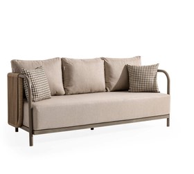 Resim Roma Bej Üçlü Oturma Grubu 