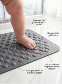 Resim MappleHome Vantuzlu Banyo ve Duş Kaydırmazı Duşa Kabin Küvet İçi Vantuzlu Banyo Paspası 36x69,5 cm 