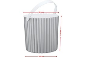 Resim Flora F365 Trendy Çok Amaçlı Kova Yuvarlak 