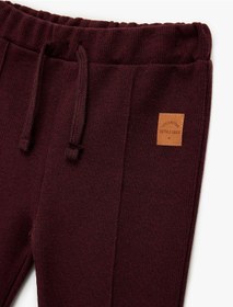 Resim Koton Beli Lastikli Cepli Basic Jogger Eşofman Altı Bordo 6wmb40036tk Bordo 