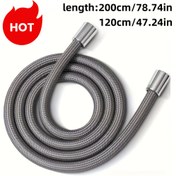 Resim 2/1, 2m Uzatılmış Anti-Tangle Duş Hortumu, Hızlı Bağlantı Aparatları ile Yüksek Basınç Dayanıklı Naylon Banyo Borusu - Sızdırmaz ve Dayanıklı PP Plastik Bağlantı Elemanları Ev, Otel, RV Kullanımı için, Banyo Aksesuarları, RV Su Kaynakları, Parlatılmış Yüzey, Sızdırmaz Tasarım, Yüksek Basınç Dayanıklılığı, RV Sahipleri 
