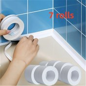 Resim 7 Rulo Kendinden Yapışkanlı PVC Sızdırmazlık Bandı, Su Geçirmez Sızdırmazlık Bandı, Duş Odası, Mutfak, Banyo ve Köşe Dekorasyonu İçin Uygun, Banyo Sızdırmazlık Şeridi, Ev Geliştirme, Duş Sızdırmazlığı, Su Geçirmez Kenar, Esnek Bant, Yüksek Kaliteli Bant, Uzun Ömürlü Sızdırmazlık, Yapışkan Şerit, Kenar Koruyucu, Banyo Dekoratörleri, Ev Yenileme Ustaları 
