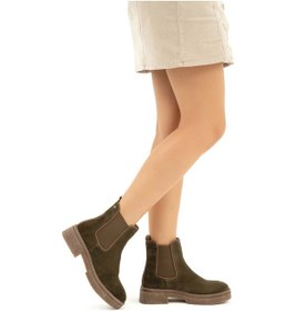 Resim Tamer Tanca Kadın Hakiki Deri Yeşil Casual Bot 928 46102 Bn Bot Ayk Sk22/23 Yesıl Suet Yeşil 