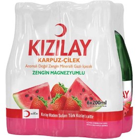 Resim Kızılay Karpuz Çilek Maden Suyu 6x200 ml 