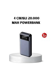 Resim Bfs Powerbank 20000 Mah Hızlı Şarjlı Led Fenerli Ve 4 Portlu Çok Renkli 