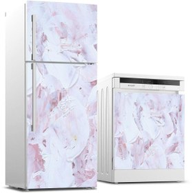 Resim Jasmin2020 Buzdolabı Ve Bulaşık Makinası Sticker Kaplama Etiketi Fırça Izi 