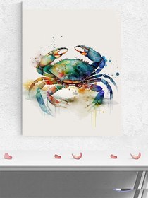 Resim Postermanya (pster2046) Renkli Yengeç Hayvan Poster - Afiş - Dekoratif Duvar Posteri 90 x 130 