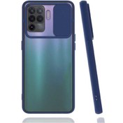 Resim Mobilefix Reno 5 Lite Kılıf Lensi Kapak - Lacivert Lacivert 