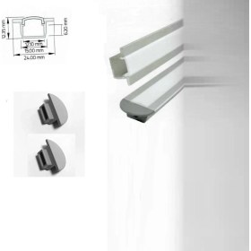Resim Sese 1mt Alüminyum LED Kanalı LED Profili Şerit LED Kanalı Boş Kasa 