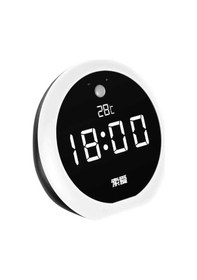 Resim Soaiy E19 Taşınabilir Kablosuz Bluetooth Hoparlör Led Işıklı Dijital Saat FM Radyo Hafıza Kartı - ZORE-219037 