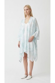Resim BANDİ Pamuklu Batik Desenli Yarasa Kol Kimono 