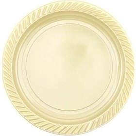 Resim Plastik Servis Tabak 24li Krem 