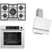 Resim Ferre Steamart&fryart Serisi Buharlı Pişirme Beşliocaklı Beyaz Set (ed036 + Xe64cb +d081 ) 